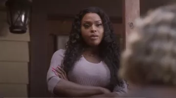 Rebecca Taylor Metallic Rib Sweater usado por Amiyah Scott en Star (S02E12)