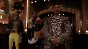 Comme Des Garçons Homme Plus Animal Print Knit Sweater worn by Hakeem Lyon (Bryshere Y. Gray) in Empire (S05E10)