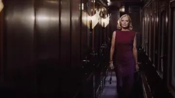 The pink dress and of Mrs Hubbard (Michelle Pfeiffer) in The crime of the Orient Express