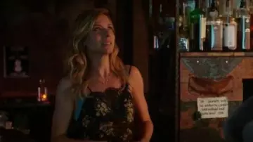 Dogeared Large Karma Necklace worn by Nina Keune (Tessa Ferrer) in You're the Worst (S02E12)