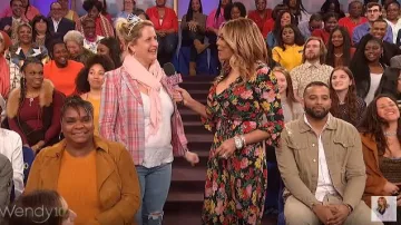 Tara Jarmon  Floral Midi Wrap Dress worn by Wendy Williams on The Wendy Williams Show March 20, 2019