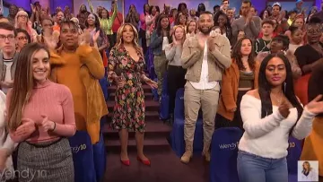 Manolo Blahnik Red “Srila” Suede Flat worn by Wendy Williams on The Wendy Williams Show March 20, 2019