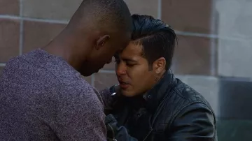 Leather jacket worn by Tony Padilla (Christian Navarro) as seen in 13 Reasons Why S02E09