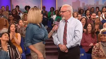 Chico’s Blue Denim Medium-wash Shirt worn by Wendy Williams on The Wendy Williams Show March 21, 2019