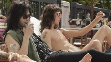 Upside-down cross shirt worn by Nikki Sixx (Douglas Booth) in The Dirt