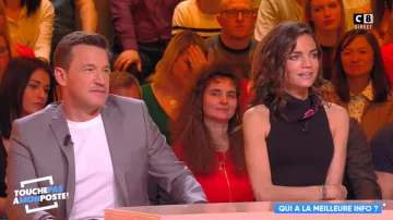 El top de malla sin mangas de Francesca Antoniotti en Touche pas à mon poste del 18/02/2019