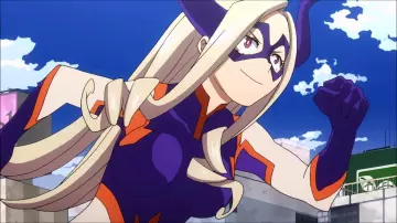 The costume of Mount Lady in My Hero Academia (S01E01)