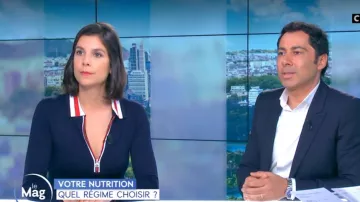 Le Pull fin ajusté col zippé rayé de Raphaele Marchal dans William à midi du 20/03/2019