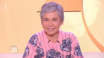 The Knit Sweater pink Flowers of Elisabeth Quin in 28 minutes of 20/03/2019