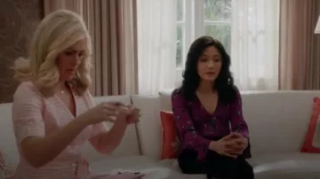 Tanya Taylor Clio Blouse worn by Jessica Huang (Constance Wu) in Fresh Off the Boat (S05E18)