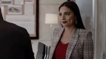 The jacket plaid Veronica Beard Crystal Jennings (Ana Brenda Contreras) in Dynasty S02E15