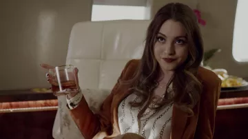 Camisa estampada alexis de fallon Carrington (Elizabeth Gillies) en cadena en dinastía S02E15