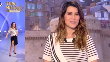 The top striped and the wheel of Karine Ferri in the Draw of the euromilions of the 08/01/2019