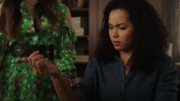 Banana Republic Dillon Classic-Fit Chambray Shirt worn by Macy Vaughn (Madeleine Mantock) in Charmed (S01E16)