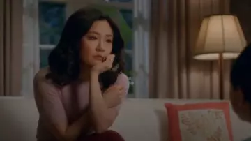 Frame Short-Sleeve Ribbed Crewneck Sweater worn by Jessica Huang (Constance Wu) in Fresh Off the Boat (S05E19)