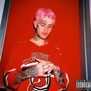 New Jersey's Devils 1990's Vintage Jersey en rojo usado por Lil Peep como se ve en su álbum OMFG