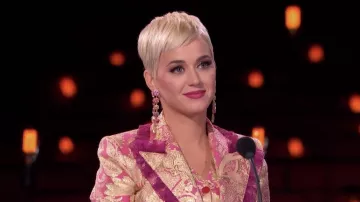 Dolce & Gabbana Paisley Vest worn by Katy Perry on American Idol 2019