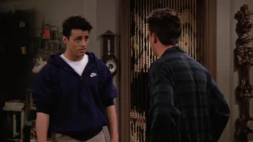 Nike Navy Blue Hoodie worn by Joey Tribbiani (Matt LeBlanc) in Friends (S02E03)