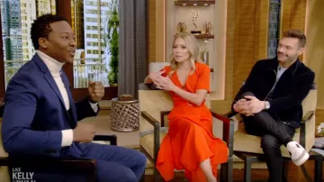 A. L. C Claire Ceinturée d'un Mouchoir de Soie de la Robe portée par Kelly Ripa sur le LIVE avec Kelly et Ryan 5 Mars 2019