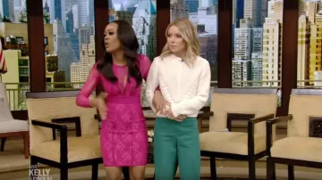 3.1 Phillip Lim Drapé Col Recadrée Coton Pull Chandail porté par Kelly Ripa sur le LIVE avec Kelly et Ryan 18 Mars 2019