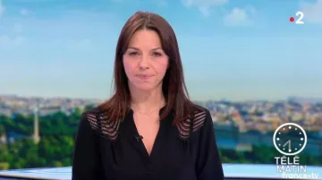 The blouse black Sophie The Saint in Télématin from the 15/02/2019
