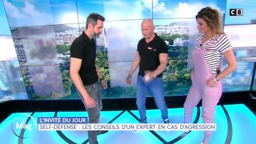 La salopette rose de Caroline Ithurbide dans William à midi du 28/03/2019