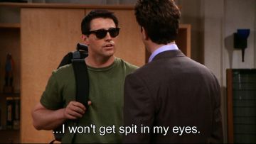 Ray-Ban Wayfarer Sunglasses worn by Joey Tribbiani (Matt LeBlanc) in Friends (S07E23)