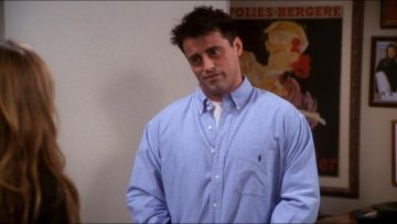 Ralph Lauren Chemise Oxford en bleu porté par Joey Tribbiani (Matt LeBlanc) Amis (S07E05)