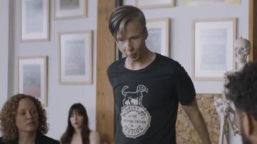 Mississippi Studios T-Shirt worn by Gabe Parrish (John Cameron Mitchell) in Shrill (S01E04)