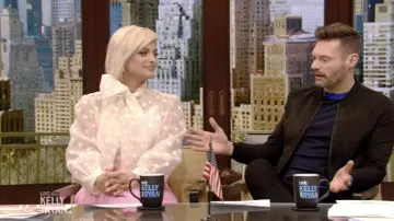 Marc Jacobs Polka Dot Printed Shirt worn by Bebe Rexha on LIVE with Kelly and Ryan March 29, 2019