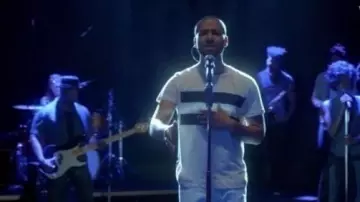 Margaret Howell Stripe T-shirt worn by Jamal Lyon (Jussie Smollett) in Empire (S03E01)