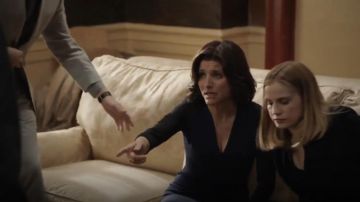Victoria Beckham de Deux tons la Soie Et la Laine Blend Robe en Crêpe porté par Selina Meyer (Julia Louis-Dreyfus) dans Veep (S03E06)