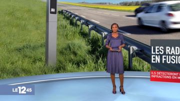 El vestido medio largo de Kareen Guiock en Le 12:45 por M6 del 02/04/2019