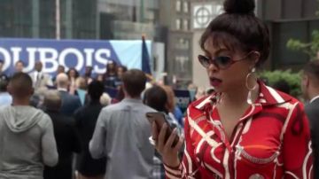 Michael Kors Silver-Tone Cubic Zirconia Drop Earrings worn by Cookie Lyon (Taraji P. Henson) in Empire (S03E06)