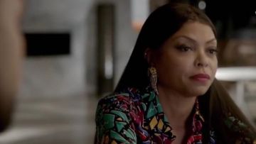 Saint Laurent  Paris Collar 80s Graffiti Shirt worn by Cookie Lyon (Taraji P. Henson) in Empire (S03E07)