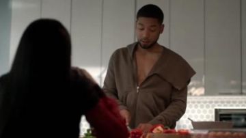 Rick Owens Zip Up Sudadera con capucha asimétrica usada por Anika Calhoun (Grace Byers) en Empire (S03E09)
