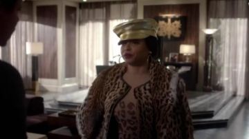 Acne Studios Leopard Print Top worn by Cookie Lyon (Taraji P. Henson) in Empire (S03E11)