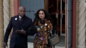 Fendi DOTCOM Studs Calfskin Leather Satchel worn by Cookie Lyon (Taraji P. Henson) in Empire (S03E13)