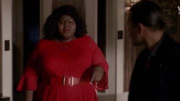 Cinturón elástico delantero Lane Bryant Metal usado por Becky (Gabourey Sidibe) en Empire (S03E14)
