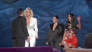 Roberto Cavalli Spring 2003 Silk Cheongsam Style Floral Dress worn by Kim Kardashian on Jimmy Kimmel Live April 2, 2019