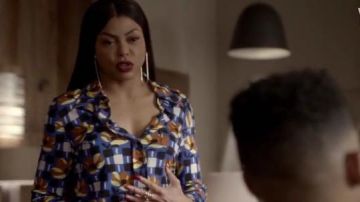 Prada Printed crepe de chine shirt worn by Cookie Lyon (Taraji P. Henson) in Empire (S03E18)