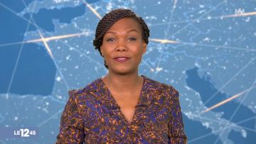 Le chemisier imprimé de Kareen Guiock dans Le 12:45 de M6 du 04/04/2019