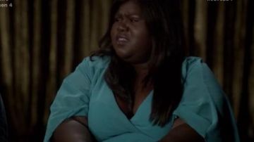 City Chic Belted Chiffon Faux Wrap Dress en Peacock usado por Becky (Gabourey Sidibe) en Empire (S04E04)