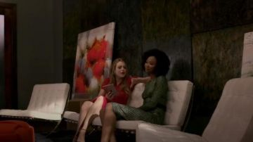Vert Métallique Jacquard Robe portée par Wakeema Hollis dans la Dynastie Saison 1 Épisode 6