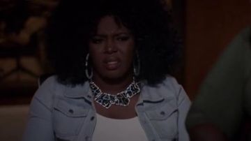 Dolls Kill Replicant Clear Paneled Denim Jacket usada por Porsha Taylor (Ta'Rhonda Jones) en Empire (S04E07)