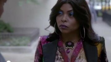 Roberto Cavalli Univers Blazer imprimé porté par les témoins Lyon (Taraji P. Henson) dans l'Empire (S04E08)
