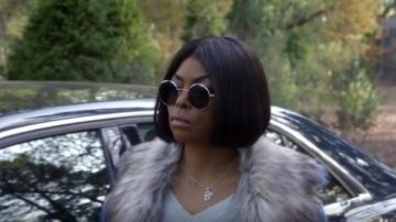 Saint Laurent Gafas de sol redondas de montura plateada usadas por Cookie Lyon (Taraji P. Henson) en el programa de televisión Empire (S04E10)