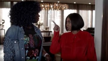 Chaqueta vaquera adornada sunset & spring usada por Ta'Rhonda Jones en Empire (S04E11)