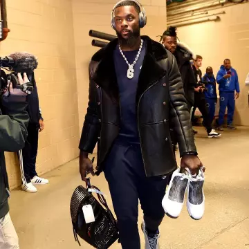 Prada Shearling Coat worn by Lance Stephenson on the Instagram account @stephensonlance