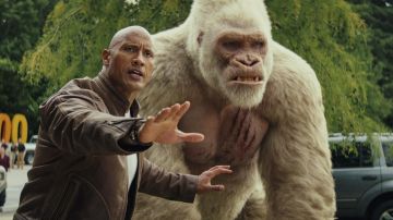 Distressed Leather Jacket worn by Davis Okoye (Dwayne Johnson) as seen in Rampage